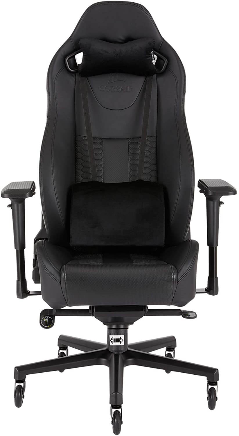 noblechairs Juego de cojines de espuma viscoelástica con soporte lumbar,  oficina y silla de juegos, color negro